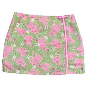 Lilly Pulitzer Pink Elephant Print Skort